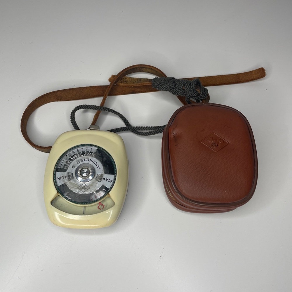 Vintage Agfa Lucimeter S Light Exposure Meter w Case - Photography [a3]